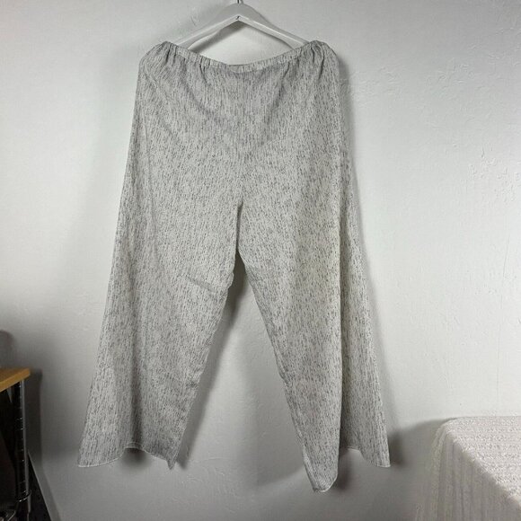 Kd. Spring Women's Striped Pattern Pull On High Rise Wide Leg Pants Gray Large - Picture 1 of 10